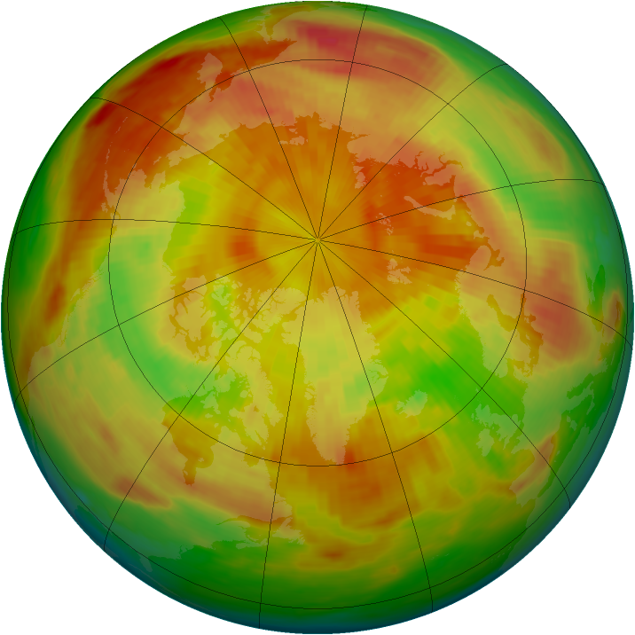 Arctic ozone map for 13 May 1980